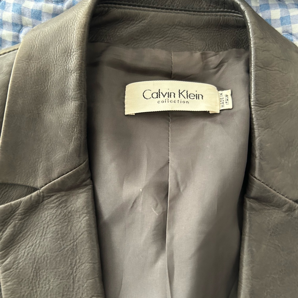 Grey Leather Jacket - Picture 9 of 9